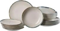 Tafelservice RITZENHOFF & BREKER "Alfonso", beige, 18 Stk., Steinzeug, Geschirr-Sets,