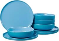 Tafelservice RITZENHOFF & BREKER "Teller Set, Geschirr-Set Jasper", blau (ozeanblau),