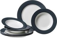 Tafelservice RITZENHOFF & BREKER "Doppio", grau (anthrazit), 8 Stk., Porzellan,
