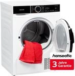 HANSEATIC W&auml;rmepumpentrockner "HWT8DGT", Energieeffizienz: D, wei&szlig;, B:60cm...