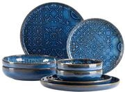Kombiservice M&Auml;SER "Trad. Tiles", blau, 8, Geschirr-Sets, Kombiservice