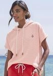 Sweatshirt H.I.S, Damen, Gr. 32/34, rot (rot, sanftes wei&szlig;), Sweatware,