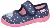 Hausschuh LICO "Hausschuh Cookie Girl", M&auml;dchen, Gr. 23, blau, Synthetik, Schuhe
