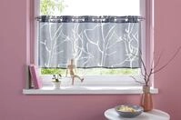 Scheibengardine OTTO HOME "Anna" Gr. 1, grau, B:90cm H:30cm, Ausbrenner, Polyester,