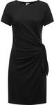 Shirtkleid RAGWEAR "Shirtkleid Knotta", Damen, Gr. XS, N-Gr, schwarz, Obermaterial: