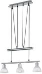 TRIO LEUCHTEN LED Pendelleuchte "LEVISTO", grau (nickelfarben), 3, Leuchten, LED