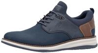 Slip-On Sneaker RIEKER, Herren, Gr. 41, bunt (dunkelblau, braun), Lederimitat,