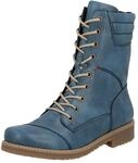 Schn&uuml;rstiefelette RIEKER, Damen, Gr. 36, blau (royalblau), Lederimitat, unifarben,