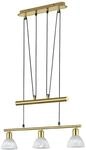 TRIO LEUCHTEN LED Pendelleuchte "LEVISTO", grau (messingfarben), 3, Leuchten, LED