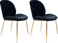Stuhl KAYOOM "Charlize 110 2er-Set, Esszimmerst&uuml;hle,moderne Optik", schwarz