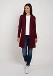 Cardigan SEIDEL MODEN, Damen, Gr. 34, rot (bordeaux,48), Jersey, Obermaterial: 95%