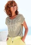 T-Shirt ELBSAND "Eldis", Damen, Gr. S (36), gr&uuml;n (khaki meliert), Single Jersey,