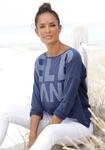 Langarmshirt ELBSAND "Niola", Damen, Gr. M (38), blau (marine), Jersey, Obermaterial:
