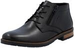 Schn&uuml;rstiefelette RIEKER, Herren, Gr. 40, schwarz, Glattleder, unifarben, Schuhe