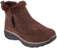 Winterboots SKECHERS "EASY GOING-COOL ZIP", Damen, Gr. 35, braun (dunkelbraun),