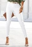 7/8-Jeggings LASCANA "aus weichem Stretch-Denim", Damen, Gr. 34, N-Gr, wei&szlig;,