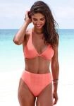 Highwaist-Bikini-Hose COPENHAGEN STUDIOS "Nela", Damen, Gr. 36, N-Gr, rot (apricot),