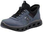 Slip-On Sneaker RIEKER SPORT "Ready2GO", Damen, Gr. 36, schwarz (blau, schwarz),