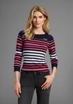 Langarmshirt KANGAROOS, Damen, Gr. 52/54, bunt (marine, pastell, gestreift),