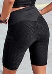 Radlerhose, Damen, Gr. XS (32/34), N-Gr, schwarz, Obermaterial: 86% Polyester, 14%
