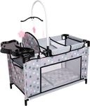 Puppenbett BAYER "Multibett", grau (sternchen grau), Puppenm&ouml;bel, KinderB:32cm