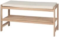 Schuhbank WENKO "Acina", braun (braun, natur), B:90cm H:45cm T:34cm, Baumwolle,