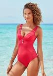 Badeanzug VIVANCE, Damen, Gr. 34, Cup A/B, rot (knallrot), Polyamid, unifarben,
