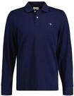 Poloshirt GANT "Poloshirt Regular Shield Longsleeve Pique Rugger 1er Pack", Herren,