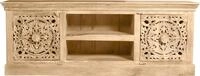 Lowboard SIT "Dmanisi aus Mangoholz mit 2 T&uuml;ren und 2 offenen F&auml;chern", beige