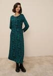 Maxikleid TAMARIS "aus elastischer Viskosemischung, taillierte Passform", Damen, Gr.