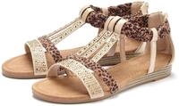 Sandale LASCANA "Sommerschuh, Sandalette, offener Schuh", Damen, Gr. 35, beige