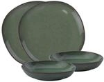 Geschirr-Set "Tafel-Set Lave 4er Set", gr&uuml;n (vert), 4, Steingut, LIKE. BY VILLEROY &