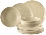 Geschirr-Set SELTMANN WEIDEN "Teller-Set Terra 18er Set", beige (sandbeige), 18,