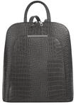 Cityrucksack CLUTY, Damen, Gr. B/H/T: 28cm x 29cm x 12cm, onesize, grau, Leder,