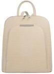 Cityrucksack CLUTY, Damen, Gr. B/H/T: 28cm x 29cm x 12cm, onesize, beige, Leder,