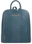 Cityrucksack CLUTY, Damen, Gr. B/H/T: 28cm x 29cm x 12cm, onesize, blau, Leder,
