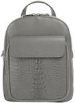 Cityrucksack CLUTY, Damen, Gr. B/H/T: 26cm x 22cm x 9cm, onesize, grau, Leder,