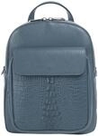 Cityrucksack CLUTY, Damen, Gr. B/H/T: 26cm x 22cm x 9cm, onesize, blau, Leder,