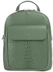 Cityrucksack CLUTY, Damen, Gr. B/H/T: 26cm x 22cm x 9cm, onesize, gr&uuml;n, Leder,