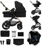 Kombi-Kinderwagen KINDERKRAFT "MOOV 2 XL", Baby, schwarz, Stahl, Kinderwagen