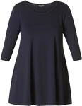 Tunikashirt BASE LEVEL CURVY "Aria", Damen, Gr. 44, blau (navy dunkelblau), Single
