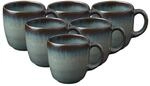 Tasse "Kaffeetassen Lave 190 ml 6er Set", grau (gris), Steingut, LIKE. BY VILLEROY &
