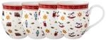 Becher VILLEROY & BOCH "Toy's Delight Jubil&auml;ums-Becher Set 4-tlg.", wei&szlig; (bunt),