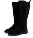 Stiefel TOMMY HILFIGER "FLAG SUEDE LONG BOOT", Damen, Gr. 36, Normalschaft,...