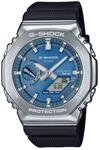 Smartwatch CASIO G-SHOCK "GBM-2100A", schwarz, blau, silberfarben, schwarz,