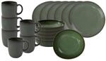 Geschirr-Set "Fr&uuml;hst&uuml;cks-Set Lave 18er Set", gr&uuml;n (vert), 18, Steingut, LIKE. BY