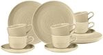 Geschirr-Set SELTMANN WEIDEN "Kaffeeservice Terra 18er Set", beige (sandbeige), 18,