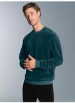 Sweatshirt TRIGEMA "TRIGEMA Nicki-Shirt", Herren, Gr. S, blau (saphir), Nicki, 80%