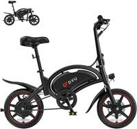 E-Bike DYU "DYU D3S", schwarz, Elektrofahrr&auml;der, 14 Zoll (35,56cm), E-Bike