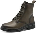Schn&uuml;rboots TAMARIS, Damen, Gr. 37, braun (oliv), Glattleder, Lederimitat,